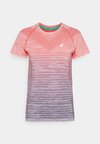 SEAMLESS SS  - T-Shirt sport - coral reef/greyish purple