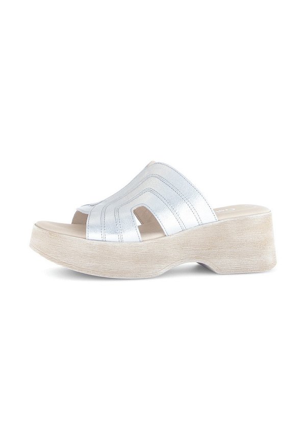 Pantolette hoch - silber