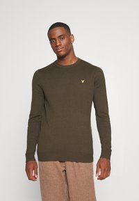 Lyle & Scott - CREW NECK JUMPER - Pulover - olive Miniaturna slika 1