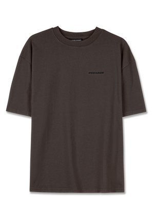 Pegador LOGO TEE - Jednoduché tričko - washed walnut brown black