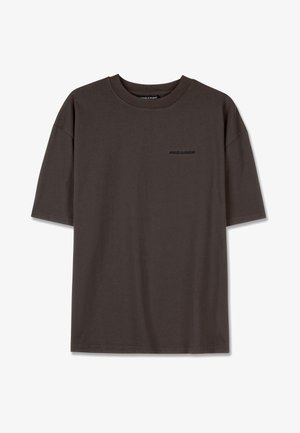 Pegador LOGO TEE - Jednoduché tričko - washed walnut brown black