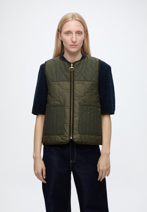 Barbour, NUNWELL REVERSIBLE QUILTED LINER - Veste sans manches - olive/fern/ancient