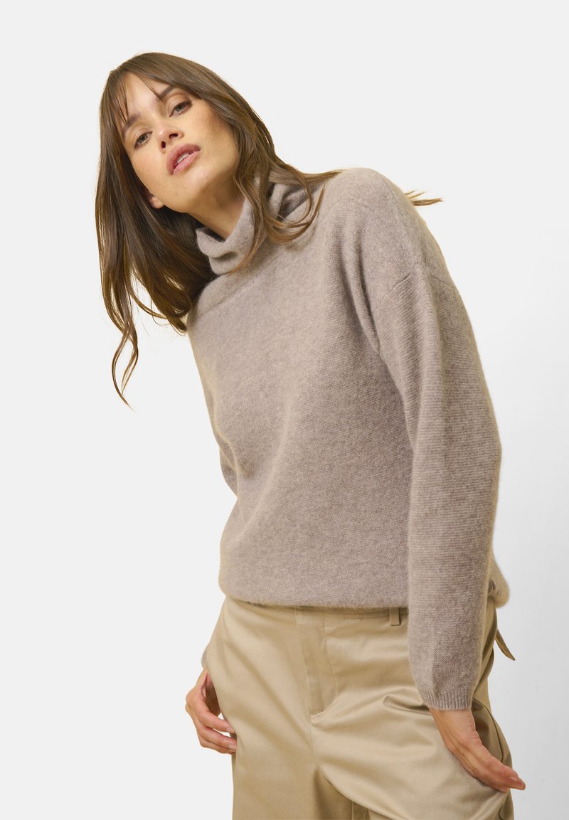Just Cashmere COL ROULÉ - Jersey de punto - mottled caribou