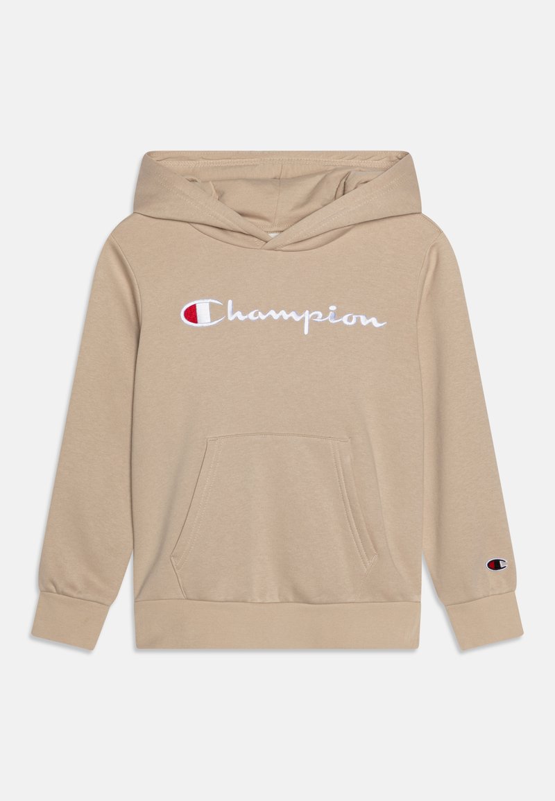 Champion ICONS HOODIE CONTRAST LOGO UNISEX - Sweatshirt com capuz - beige