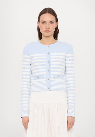 sandro CARDIGAN BOUCLETTE RAYE - Kardigan - bleu ciel