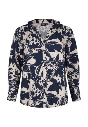 V-AUSSCHNITT - Blus - navy blazer aop
