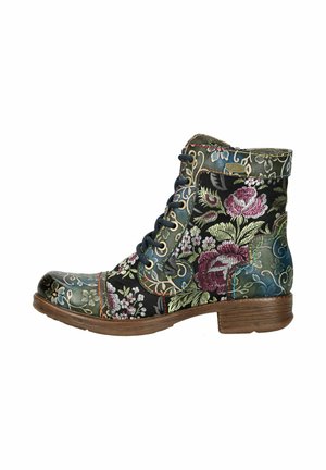 Lace-up ankle boots - bleu