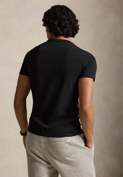 Polo Ralph Lauren CUSTOM SLIM FIT JERSEY CREWNECK T-SHIRT - Basic T-shirt - black