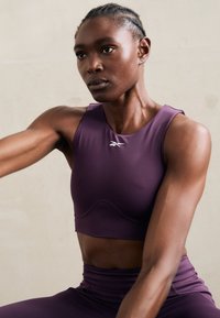 Reebok LUX CONTOUR CROP - Felső - midnight plum