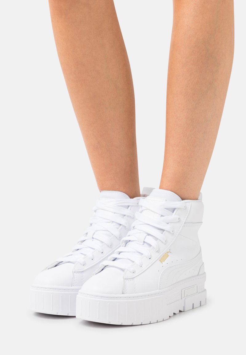 Puma - MAYZE MID - Kõrge servaga tossud - white, Suurenda