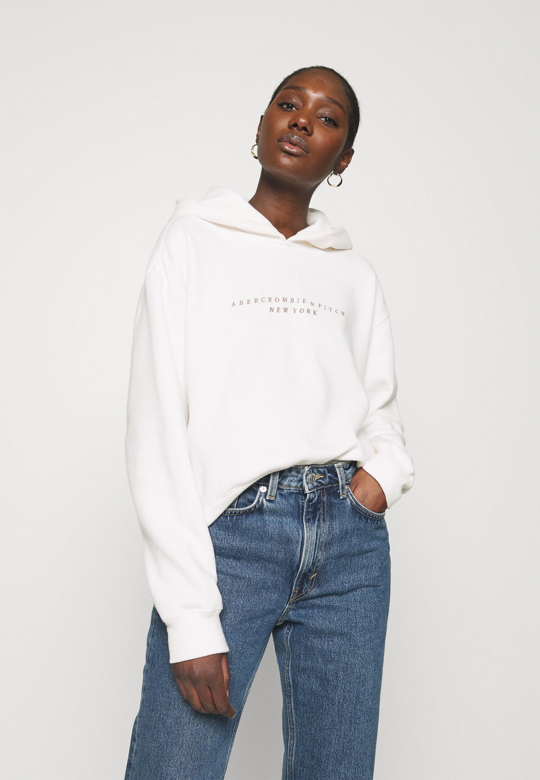abercrombie and fitch white hoodie