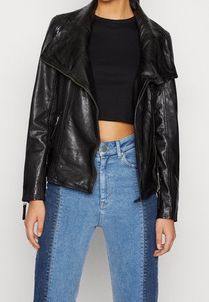 Lederjacke - black