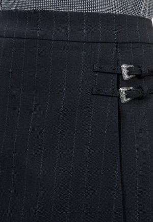 PLISSÉE À RAYURES  - Mini skirts  - black