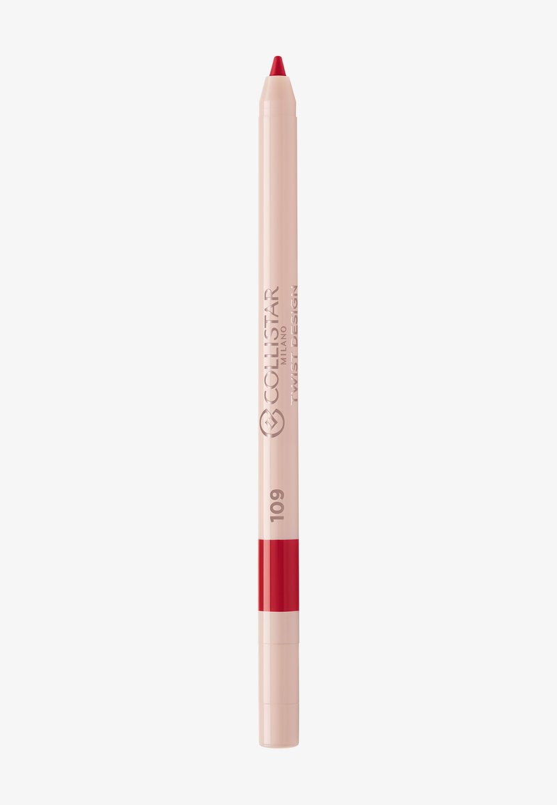 Crayon contour des lèvres Collistar avec design twist, présentant un corps nude et une pointe rouge. Marqué "109" près de la base.