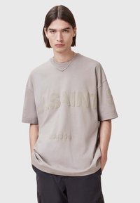 AllSaints - BIGGY CREW - Print T-shirt - chestnut brown Thumbnail Image 1