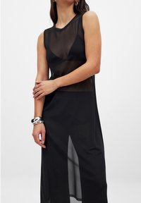 TRANSPARENT MIDI  - Jurk - black