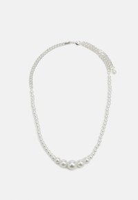 BEAT UNISEX - Necklace - silver-coloured/white