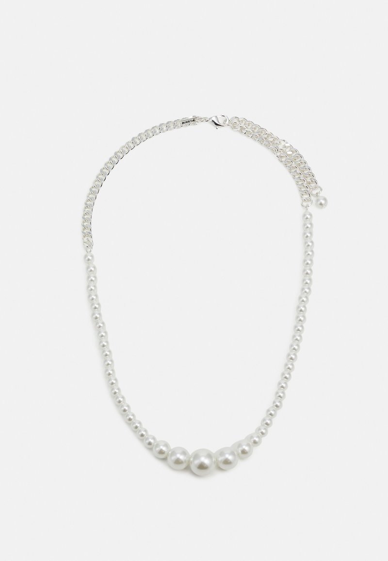 Pilgrim BEAT UNISEX - Ogrlica - silver-coloured/white
