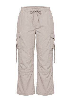 Ulla Popken, CROPPED ELASTIC WAIST CARGO PANTS - Cargobukser - beige