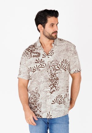 Key Largo MSH RESORT 1/2 PATTERNED - Chemise - white brown