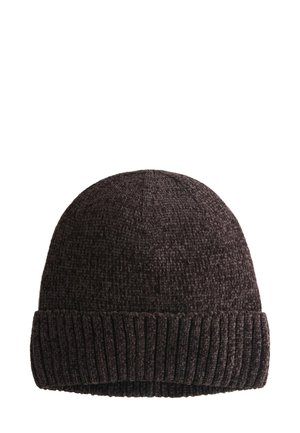 Next CHENILLE - Pletena kapa - chocolate brown