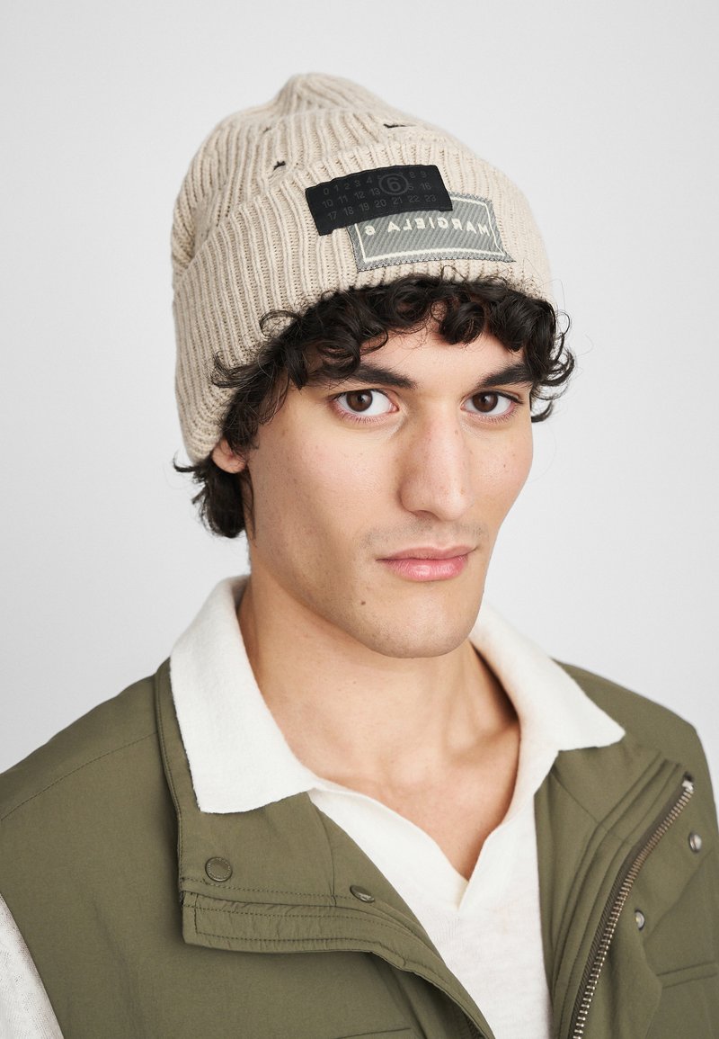 MM6 Maison Margiela BEANIE UNISEX - Beanie - beige melange 