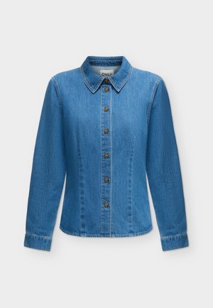 ONLY, ONLUNA FITTED SHIRT - Πουκαμίσα με κουμπιά - medium blue denim