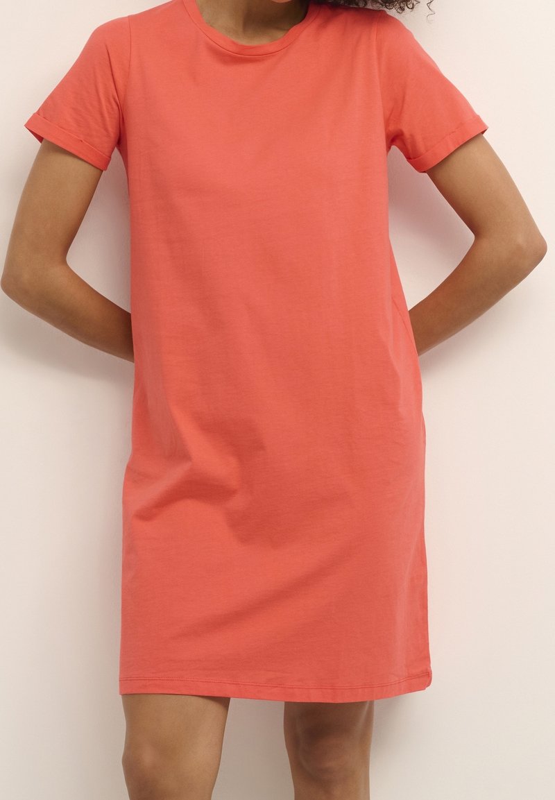 Kaffe Robe en jersey - coral
