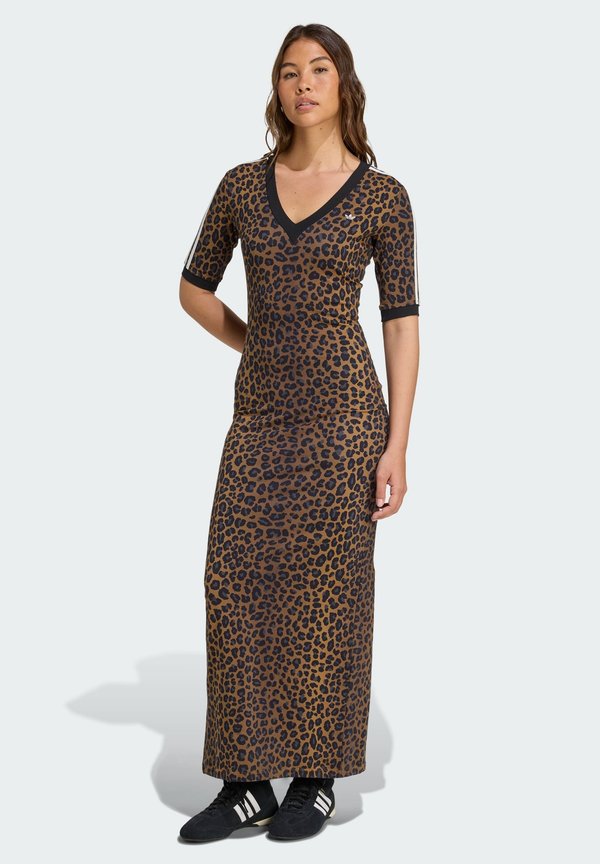 LEOPARD V NECK - Jersey dress - multicolor