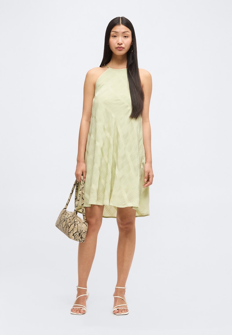 parrot green colour combination dress Lime Green And Black Snakeskin Print Women's Racerback Tank Top – GearFrost main image 0