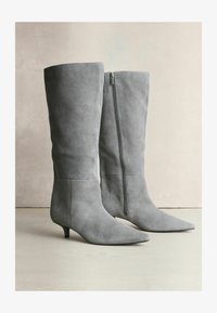 Selected, grey suede