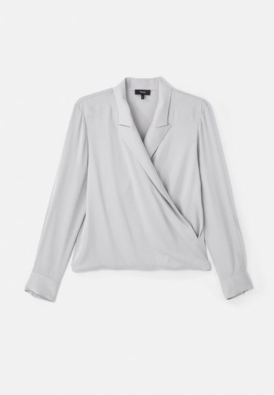 Theory LAPEL WRAP - Bluse - platinum