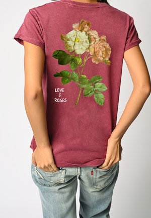 T-shirt med print - red