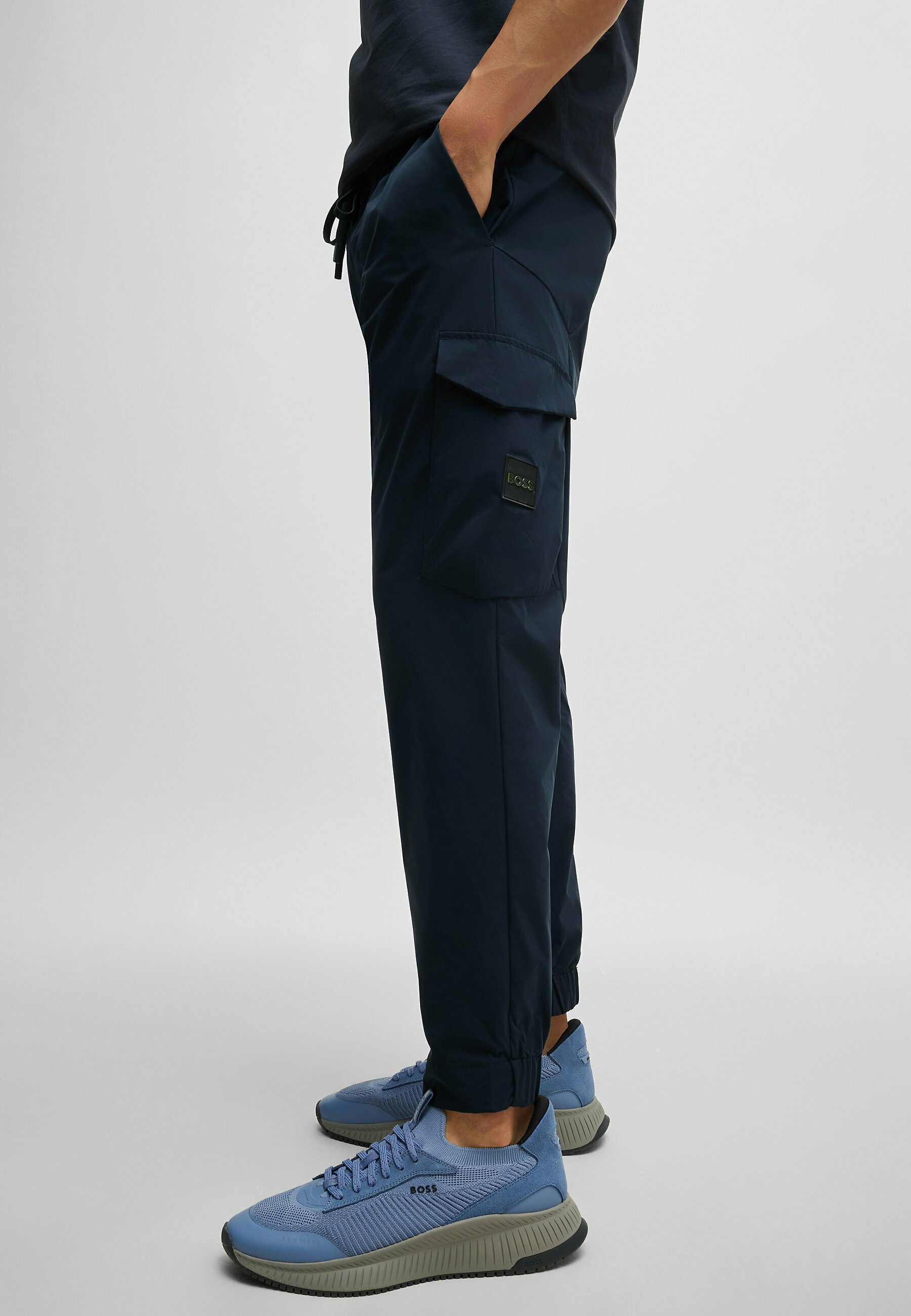 【Anyone more】Tins Black Blue Cargo Wide Pants Wide Fit Cargo trousers | Dark Blue | Jack & Jones®