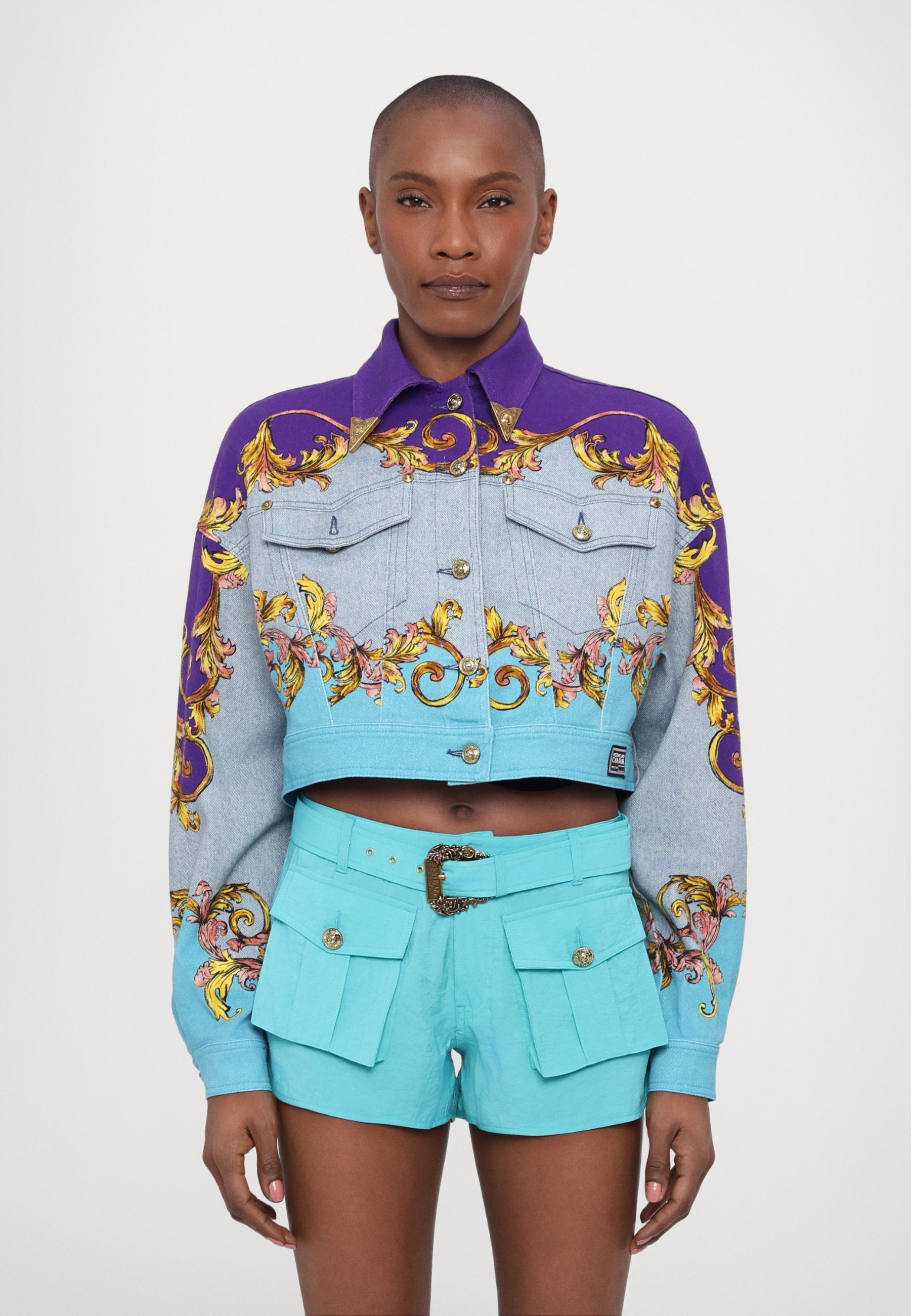 Versace Jeans Couture Denim jacket - iris purple/purple - Zalando.ie