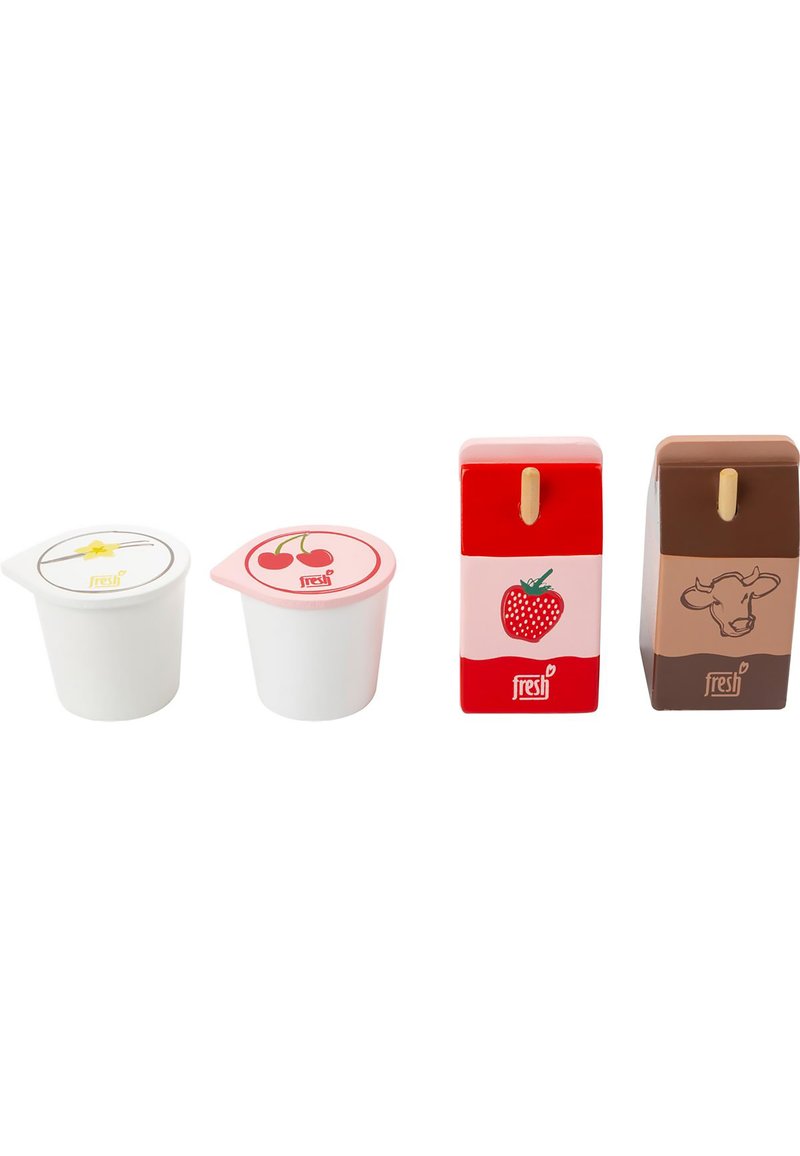 Kinder Kuscheltiere | Small Foot KÜCHE MILCHPRODUKTE-SET FRESH Holzspielzeug braun/holz/rot/weiß/braun - TL96154 Kinder Kuscheltiere | Small Foot KÜCHE MILCHPRODUKTE-SET FRESH Holzspielzeug braun/holz/rot/weiß/braun - TL96154