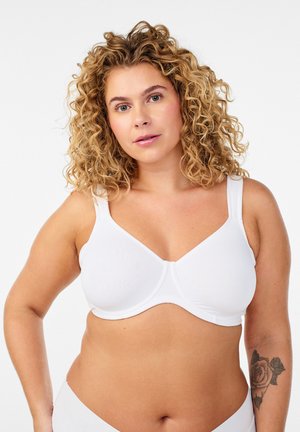 BEQUEMER MIT UND GEFORMTEN CUPS - Trikotni modrček - bright white