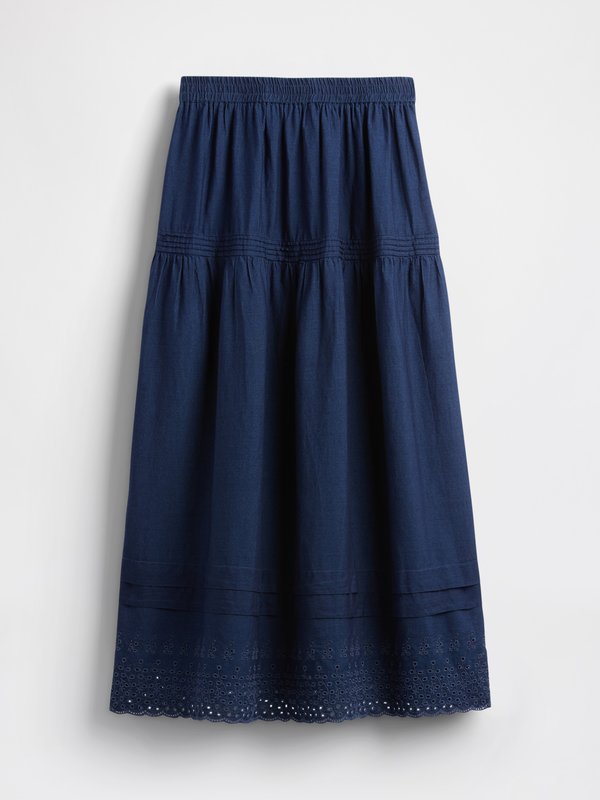 GAP X DOEN MIDI SKIRT EMBROIDERY - Denim skirt - medium indigo4