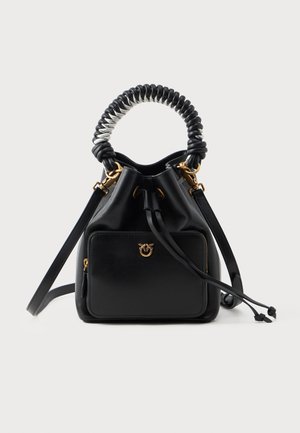 CARGO BUCKET - Sac bandoulière - nero/antique gold-coloured