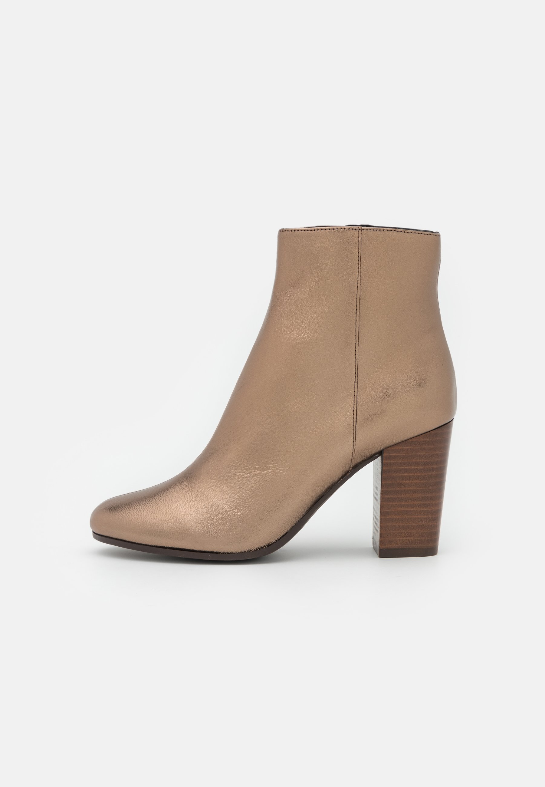bronze ankle boots