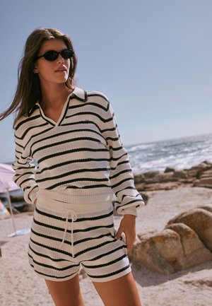 Self., REGULAR FIT - CROCHET KNIT SHORT SET CO-ORD . SET - Džemper - blue stripe