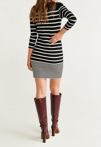 Mango Strickkleid - black
