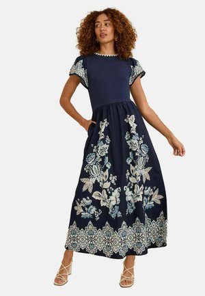 Love & Roses, Jerseykleid - navy and ivory floral print