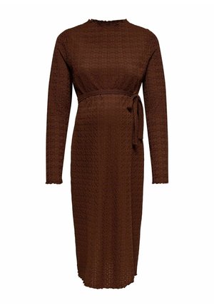 ONLY MATERNITY, DRESS OLMNOMI LONG DRESS - Robe de jour - chocolate fondant