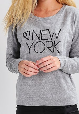 Collegepaita - mottled light grey