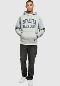Starter LABEL RAGLAN  - Hoodie - heathergrey