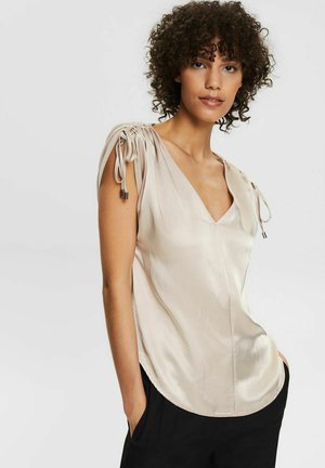 MATERIAL MIX - Camicetta - light taupe