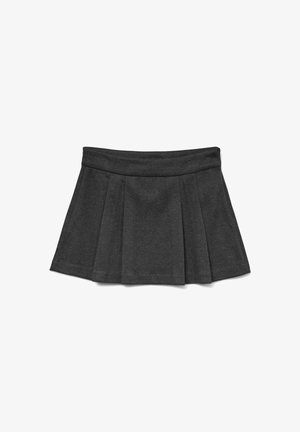 Gonna a pieghe grigia realizzata in un tessuto morbido, con vita aderente e design a pieghe per una silhouette svasata.