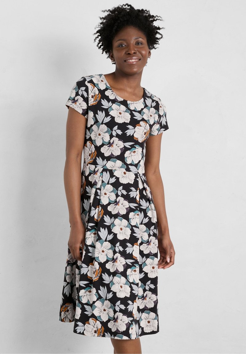 Seasalt Cornwall RIVIERA FITANDFLARE Jersey dress peony onyx
