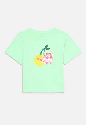 GAP, RELAXED TEE - Tričko s potlačou - neon mint green